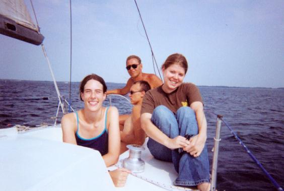 an american friend, me, and some russian sailors when we took a little boat trip after school one day