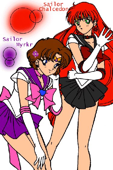 Sailor Myrkr and Sailor Chalcedon, by a StarMoon friend