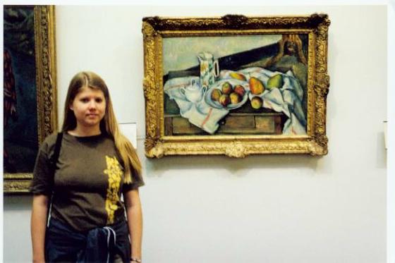Me with a Cezanne painting (i did a report on him in 12th grade...)