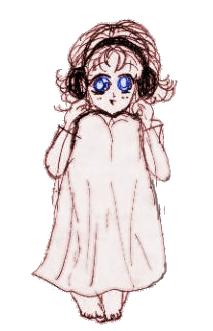 Chikako listening to headphones