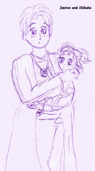 Chikako's real father, Justen, with little Chikako