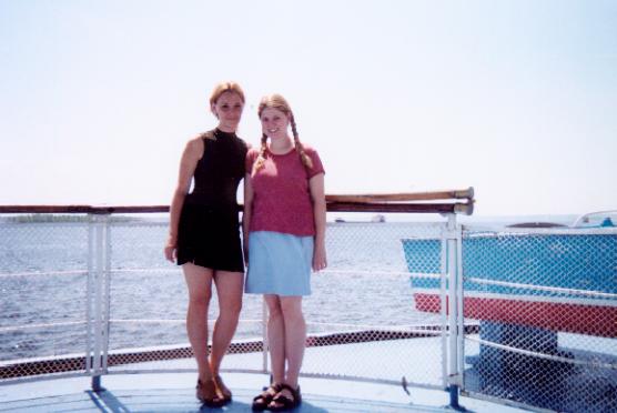 my host-sister, Natasha, and i by the Volga